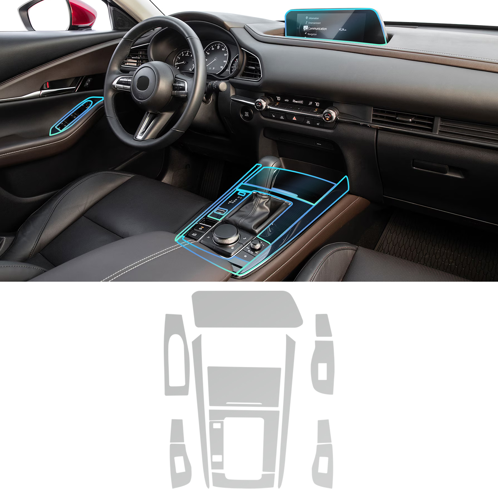 Film intérieur invisible pour voiture - Pour Mazda 6