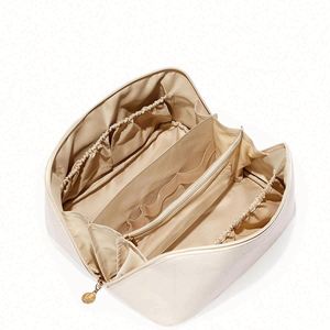 Travel Makeup <b>Bag</b> <b>Large</b> Capacity Women PU Cosmetic Organizer Waterproof Portable Open Flat <b>Toiletry</b> <b>Bag</b> - Product Image 5