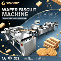 Ligne de production entièrement automatique de gaufrettes 150 kg/h, four à gaz 39 plaques pour usine alimentaire
