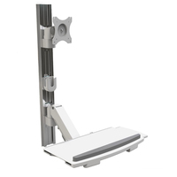 Nouveau support mural Ergotron en alliage d'aluminium pour moniteur, gain de place, inclinable à 90 degrés pour lignes industrielles, charge de 15 kg