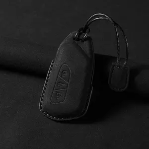 Étui pour clé de voiture en cuir Carest Volkswagen Golf 8 MK8 ID.3 ID.4 <span class=keywords><strong>Cupra</strong></span> Skoda Octavia A8 SEAT Leon MK4 2020 2021 Formentor <span class=keywords><strong>Tarraco</strong></span> - Product Image 5