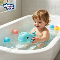 WANNA MAGIC Ensemble de jouets lanceurs d'eau en plastique en forme d'hippopotame pour enfants, idéal pour l'été et les jeux en extérieur