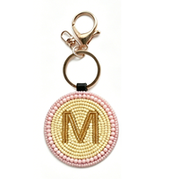 Colgante Personalizado DIY con Cuentas de Semillas para Bolso, Monograma Inicial Personalizado, Llavero Hecho a Mano, Regalo de Boda para Dama de Honor, Venta al por Mayor