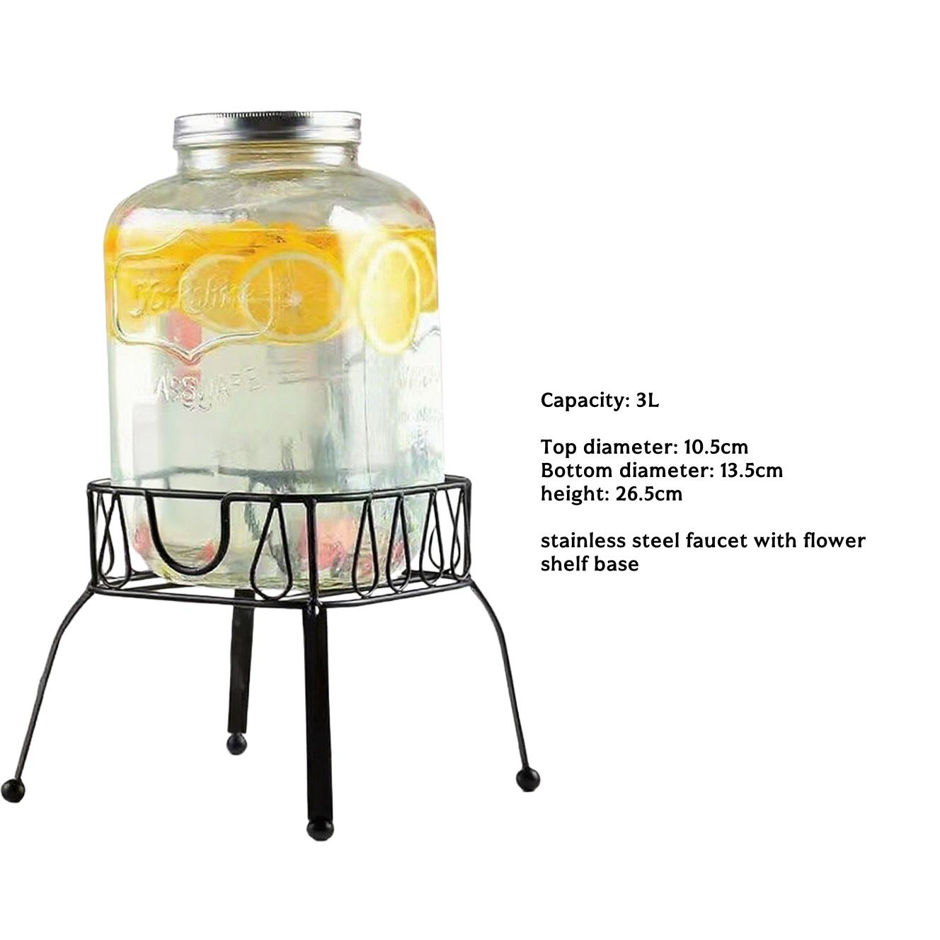 Robinet ABS transparent 3L + support à fleurs