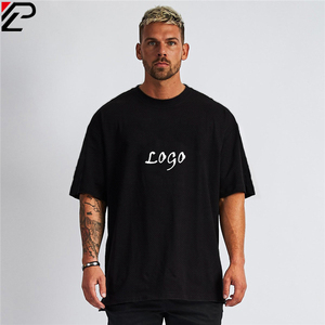 Camiseta de algodón con Logo personalizado para hombre y mujer, Camiseta lisa de alta calidad con estampado de talla grande - Product Image 1