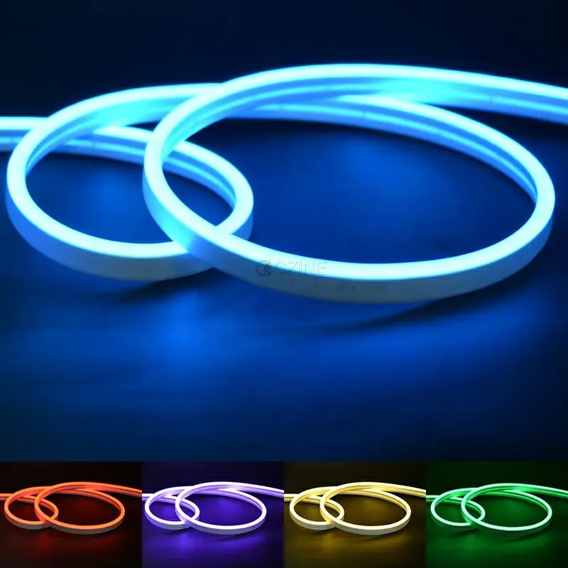 benutzerdefinierter 12v silikon neon led streifen lichter flexibler weicher streifen