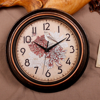 12 pouces vintage odm/oem horloge décorative Quartz rétro plastique décoratif Antique horloges murales