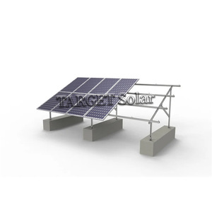โครงเหล็กชุบสังกะสีแบบจุ่มร้อนสำหรับติดตั้งแผงโซลาร์เซลล์บนหลังคา TARGET Solar Ground Mount Solar Panel Rack - Product Image 1