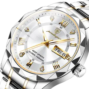 Relojes Para Hombres Men Watch Luxury Waterproof Luminous Week Date Sport Wristwatch Men's Quartz Leather Watches Orologio Uomo