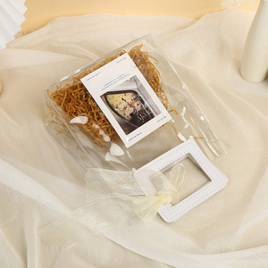 Sac de plage fourre-tout cosmétique en PVC transparent en plastique transparent personnalisé sac à provisions transparent porte-vêtement cadeau - Product Image 2