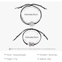 Bracelet à breloques de boussole de tortue de mer fait à la main multicolore bracelet de remise de diplôme d'amitié de style plage de l'océan d'été