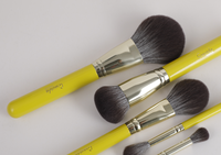 GRACEDO 12pcs Pinceau de maquillage jaune vif Logo personnalisé de haute qualité Ombre à paupières Vegan Private Label Cosmetic Makeup Brush Set