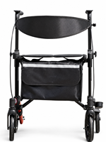 Rollator Ketinggian Kursi Dapat Disesuaikan, Rem Tangan Pengunci, Ringan, Aluminium, Kapasitas 136kg untuk Perlengkapan Terapi Penyandang Disabilitas