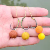 Hirisi Hameçons de pêche sans ardillon en acier à haute teneur en carbone revêtu de PTFE 8012 15 pièces par paquet dans un emballage personnalisé