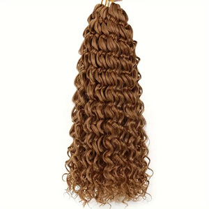 Perruque synthétique longue bouclée avec dentelle frontale, raie au milieu, colorée, résistante à la chaleur, pour femmes européennes et américaines, fabriquée à la machine, vente en gros - Product Image 4