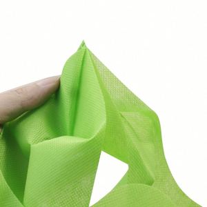 Sac fourre-tout en tissu non tissé vert, écologique, en forme de T, pour le shopping – Vente chaude - Product Image 6