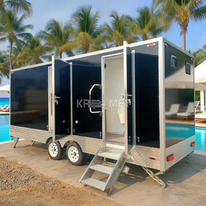 Remolque de Baño Portátil de Lujo Móvil Personalizado 2025, con 4 Compartimentos - Product Image 2