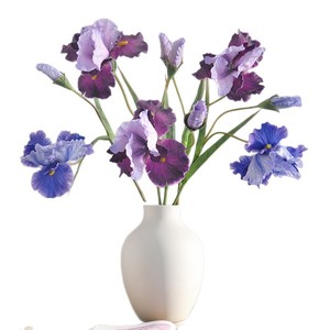 Flores Artificiales <span class=keywords><strong>de</strong></span> Iris, Flores <span class=keywords><strong>de</strong></span> Seda <span class=keywords><strong>de</strong></span> Iris Púrpura, Tallo Largo, Decoración para Bodas, Hogar, Oficina, Mesa, Jarrón, Centro <span class=keywords><strong>de</strong></span> Mesa - Product Image 5