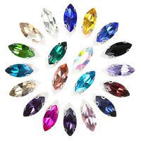 Diamantes de imitación en forma de ojo de caballo con diamantes de imitación en forma de D utilizados para coser vestidos de alta gama y bodas