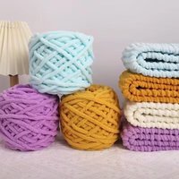 Fil épais monofilament en mélange acrylique et fibre de bambou pour tricot, couvertures, chaussons au crochet, écharpes et bonnets - Fabricant