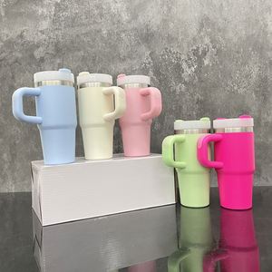 Double Walled Stainless Steel <b>Macaron</b> 14Oz Baby Tumbler With Handle for Sublimation Printing - Product Image 3