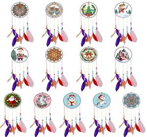 Nouveauté bricolage 5D diamant peinture dessin animé Mandala carillon éolien capteur de rêves pour la décoration intérieure Art artisanat cadeaux Kits - Product Image 1