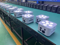 10 pièces 6x18w sans fil DMX alimenté par batterie Wifi LED Uplight Par Up lumière avec étui de Charge pour barre de fête de mariage