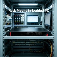 Ordinateur industriel embarqué en rack pour RK3568 sans ventilateur, 2 Gigabit RS485 CAN, 1U 19 pouces, origine Chine, pour l'acquisition de données PLC