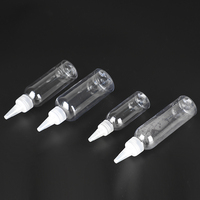 Flacon à presser en plastique avec couvercle torsadé, flacon distributeur transparent de 60 ml, flacon pulvérisateur vide pour sauce liquide, artisanat, tourisme