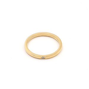 Fashionable Simple 18k Gold Micro Set Zircon Plain Band <b>Ring</b> Ultra Thin <b>Titanium</b> Steel Single Diamond <b>Ring</b> For Women Gift - Product Image 5