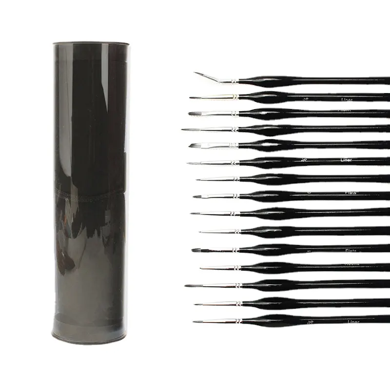 Nuovo set di penne da disegno a 15 linee, portapenne a tre lati, pennello con dettagli cilindrici, produttore di penne per unghie all'ingrosso