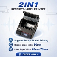 Printer Label Barcode Termal Mobile 2-in-1 dengan Tiket Struk untuk Pengiriman Jarak Terakhir Kurir