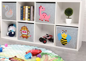 Nueva Cesta de Almacenamiento de Fieltro con Diseño de Dibujos Animados, Cesta de Almacenamiento de Juguetes para Niños, Cesta de Almacenamiento de Ropa Sucia de Fieltro - Product Image 2