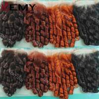 KEMY HAIR Cheveux Synthétiques 13*6 HD Lace Frontal Haute Qualité Boucles Rebondissantes Vente en Gros Extension de Cheveux Synthétiques en Fibre Premium