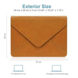 Housse pour ordinateur portable en cuir PU résistant à l'eau, fabriquée en usine BSCI, personnalisée, imperméable pour iPad Pro, MacBook Air et Pro Notebook 13-13.3 - Product Image 3