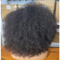 Perruque Afro Kinky Bouclée Pas Chère avec Frange, Entièrement Faite à la Machine, Sans Lacet, Vente en Gros, Courte Pixie, Sans Colle, Cheveux Humains, Fournisseur