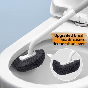 Good Quality Household Punch-Free Toilet <b>Brush</b> with Base Wall Mounted <b>Long</b> <b>Handle</b> Plastic Toilet <b>Brush</b> - Product Image 3