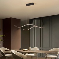 Luminaire suspendu minimaliste en forme de longue bande pour cuisine, salle à manger, décoration intérieure, salon, bar
