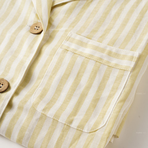 Camicia <span class=keywords><strong>da</strong></span> <span class=keywords><strong>Notte</strong></span> Elegante <span class=keywords><strong>da</strong></span> <span class=keywords><strong>Donna</strong></span> con Scollo a V, in Maglia di Lino Sintetico Tinto in Filo, Traspirante, a Maniche Lunghe e Bottoni, Vita Media, per Autunno Inverno - Product Image 3