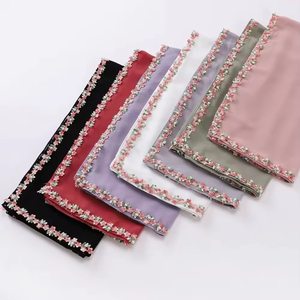 Venta al por mayor diseñadores Hijab señora bufanda liso cuadrado musulmán verano Abric musulmán para mujeres velo vestido Indonesia chal Tudung algodón - Product Image 5