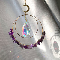 Atrapasoles de Cristal Natural de Alta Calidad al por Mayor, 33-35cm, Decoración Colgante Ecológica Pulida con Forma de Bola