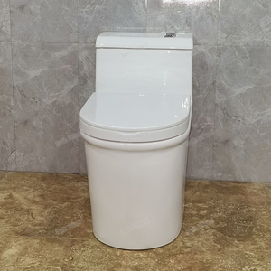 <span class=keywords><strong>WC</strong></span> monobloc à siphon en S en céramique blanche sans rebord, fabriqué à Chaozhou, avec installation 300/400mm pour hôtels (vente en gros) - Product Image 3