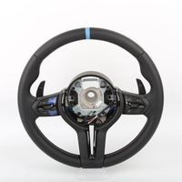 Volant sport en cuir pour F01 F10 F87 F80 F82 F15 E70 E90 E71 E60 X5 F25 - Design Motion, couleur de surpiqûre personnalisée