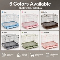Cage métallique pour chiens, plusieurs tailles disponibles, plusieurs couleurs au choix, verrouillage sécurisé pour l'élevage d'animaux de petite taille