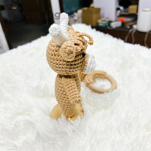 ToysKing Fabricantes de juguetes de ganchillo para seguridad Bebé recién nacido <span class=keywords><strong>Bebe</strong></span> Amigurumi Animales Sonajero Regalos para venta de ETSY - Product Image 4