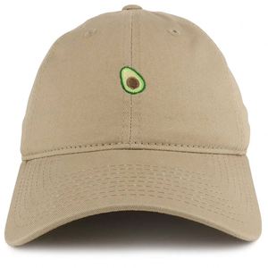 Casquettes de baseball 6 panneaux personnalisées brodées en gros, style sportif, motif fruit avocat, casquette de papa vintage, casquette en coton uni, caractéristique tissu courant - Product Image 4