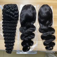 Peluca de Cabello Humano Vietnamita Virgen con Ondas Suaves, Doble Trama, Encaje Frontal HD, Pre-Desplumada, Sin Pegamento, 13x4 13x6, para Mujeres Negras