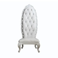 Chaise de Mariage et d'Événement, Chaise de Mariée à Dossier Haut, Chaise Trône de Roi pour Hôtel, Banquet, Hôpital, Villa, Design Moderne en Bois et Cuir