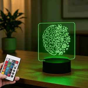 Brain Personalized LED Night Lamp Gift Medical Science Brain Organ Customized Unique Night Light Desk Lamp - Product Image 4