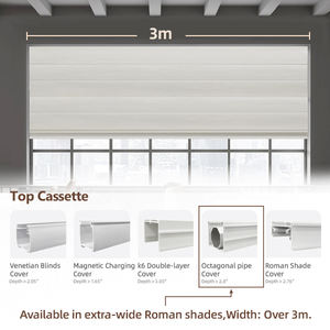 Stores romains verticaux motorisés intelligents intégrés avec contrôle <span class=keywords><strong>de</strong></span> la lumière occultante Tuya, directement <span class=keywords><strong>de</strong></span> l'usine pour le bureau - Product Image 3